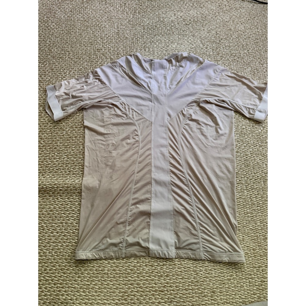 IntelliSkin Mens PostureCue V-Neck Compression Shirt Tan Short Sleeve Base Layer